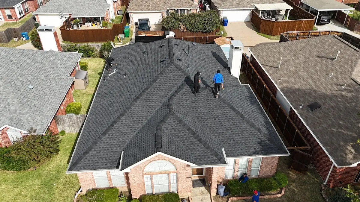 Slate & Tile Roof Repair work in progress on a Glendale property